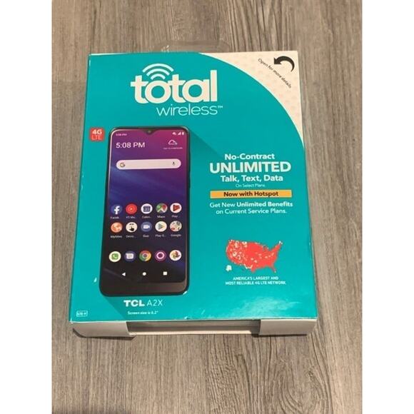 Total Wireless TCL A2X Prepaid Smartphone (32GB) –Blue - Picture 1 of 3